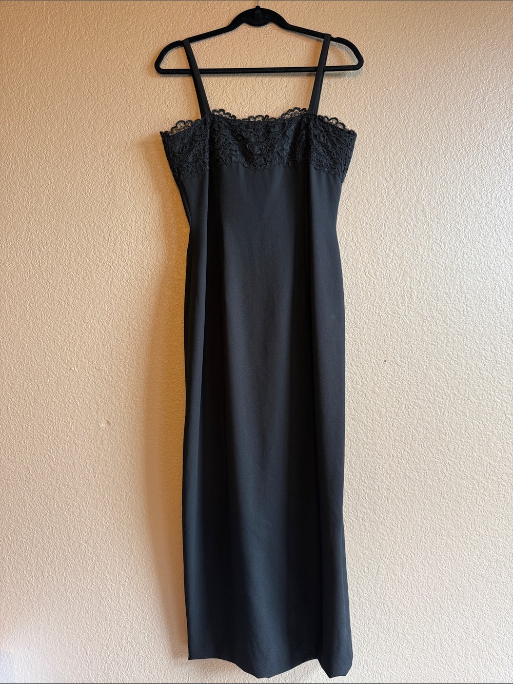 Vintage Datiani Black Lace Trim Dress